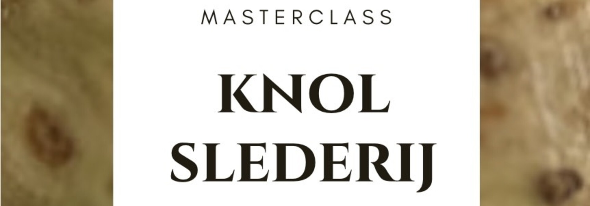 Masterclass Knolselderij