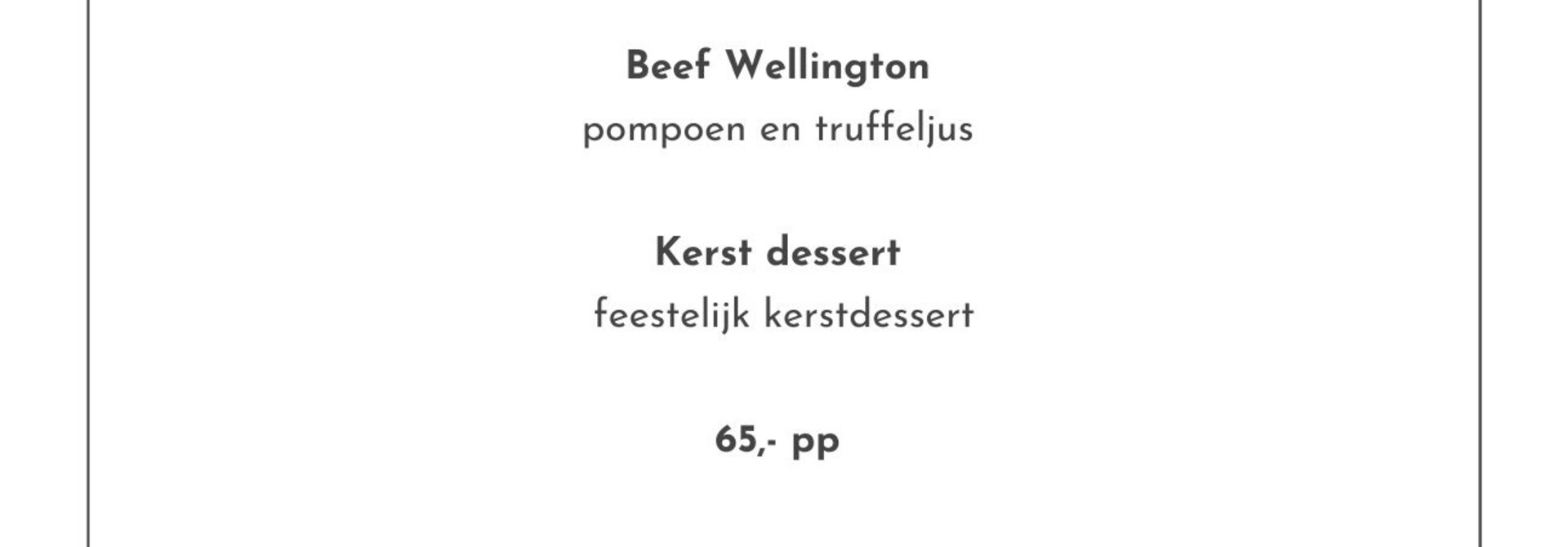 Kerstmenu Thuis 4 gangen