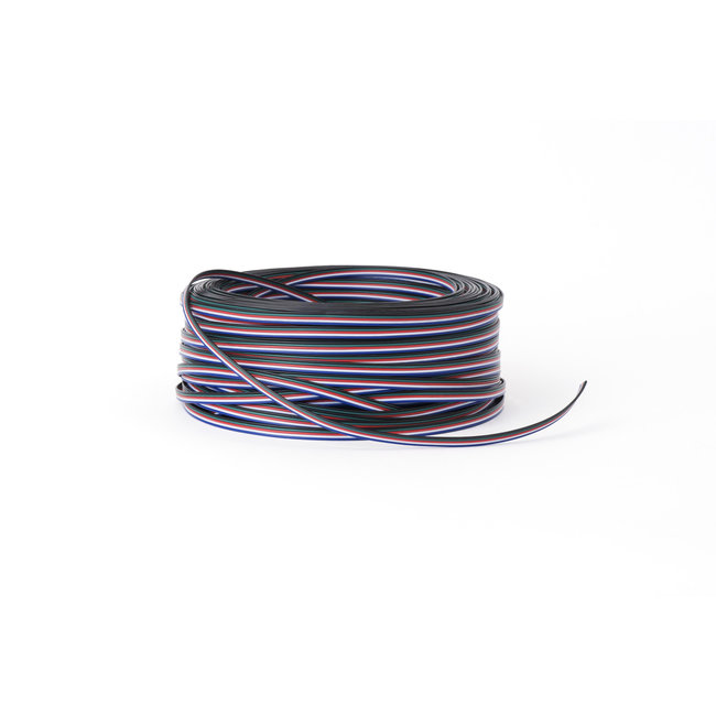 PURPL Cable conexión tira LED RGBW AWG22 por 1 o 50m (5 PIN)