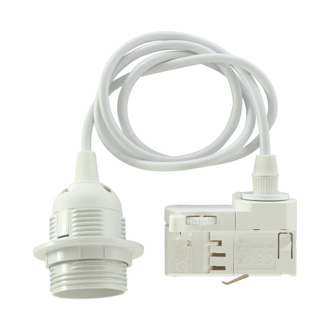 PURPL Luces LED para Rieles con Base E27 y Cable Blanco