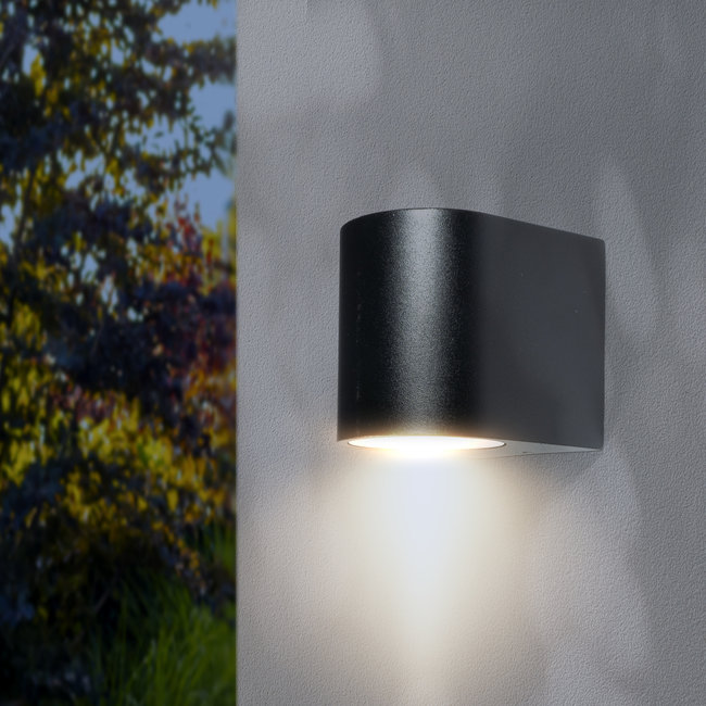 PURPL Lámpara de pared LED GU10 en forma de D Negro
