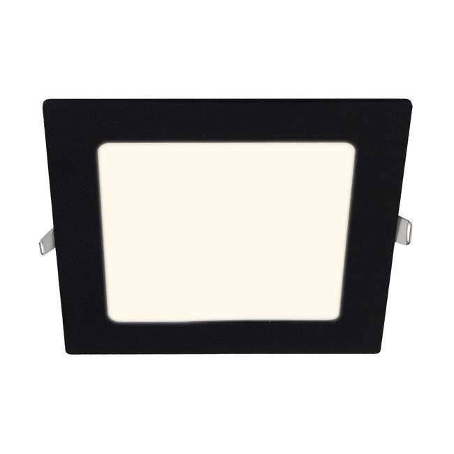 PURPL Downlight LED - 170mm - 4000K Blanco Neutro - 12W - Cuadrado - Empotrable - Negro