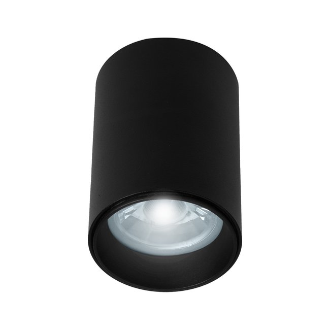 PURPL Mini plafón LED GU10 Montaje en superficie Negro 85mm