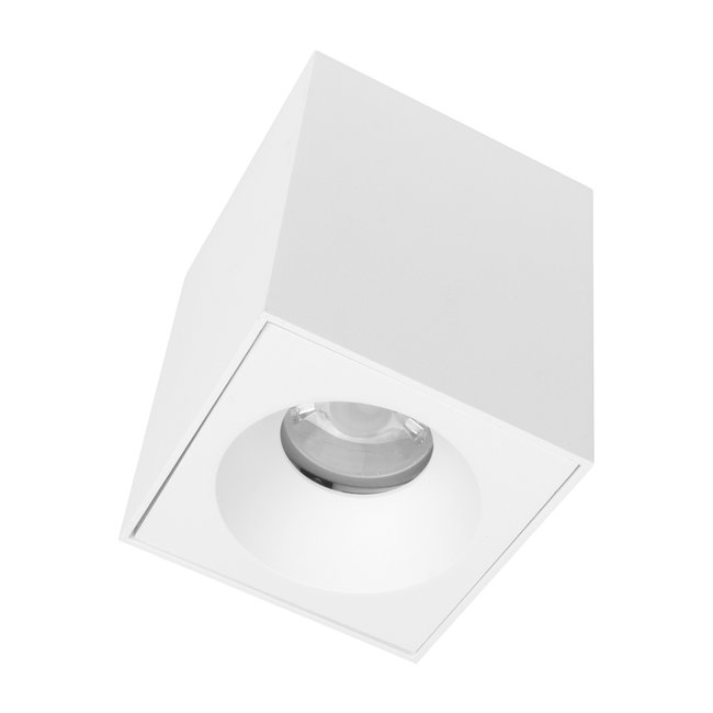 PURPL Foco LED de superficie Cleveland GU10 Fixture Cuadrado Blanco