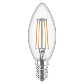 Philips Bombilla LED de Filamento E14 | Blanco Extra Cálido 2700K | 4,3W | B35 | Philips