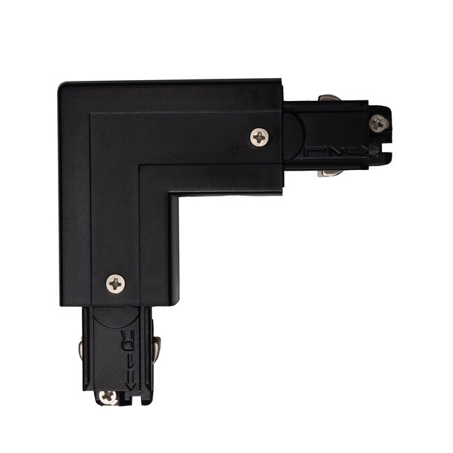 Powergear Conector de esquina para carril de 3 fases | Negro | PRO-M438