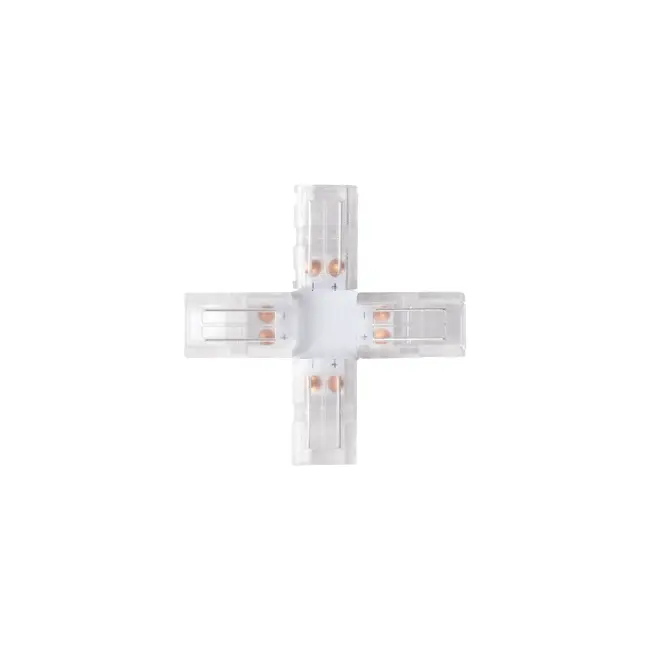 PURPL Conector para tiras de LED COB X split | paquete de 5 | para tiras de LED blancas