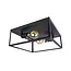 PURPL Plafón Negro | Incl. bombilla E27 - 8w - 2400K | Regulable | 2x puntos de luz | Diseño industrial