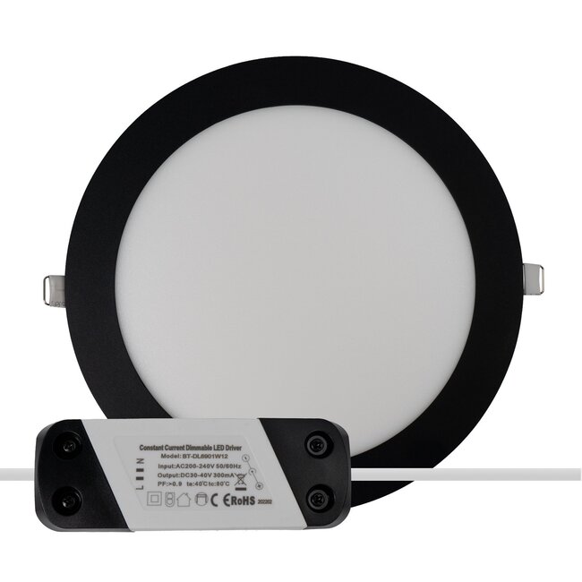 PURPL Downlight LED empotrable redondo Negro - ø225mm - 3000K Blanco Cálido - 18W
