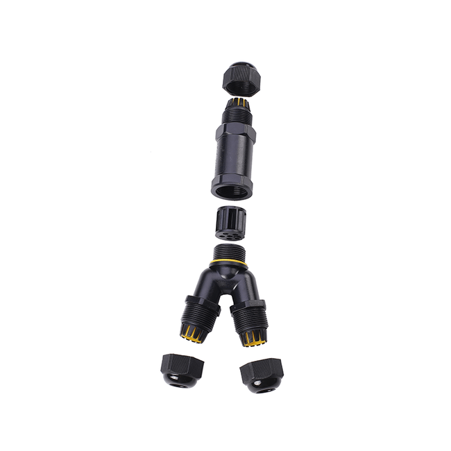 PURPL Conector en Y - 3 pines - Impermeable IP68 - Para Ø0,5 - 1 mm