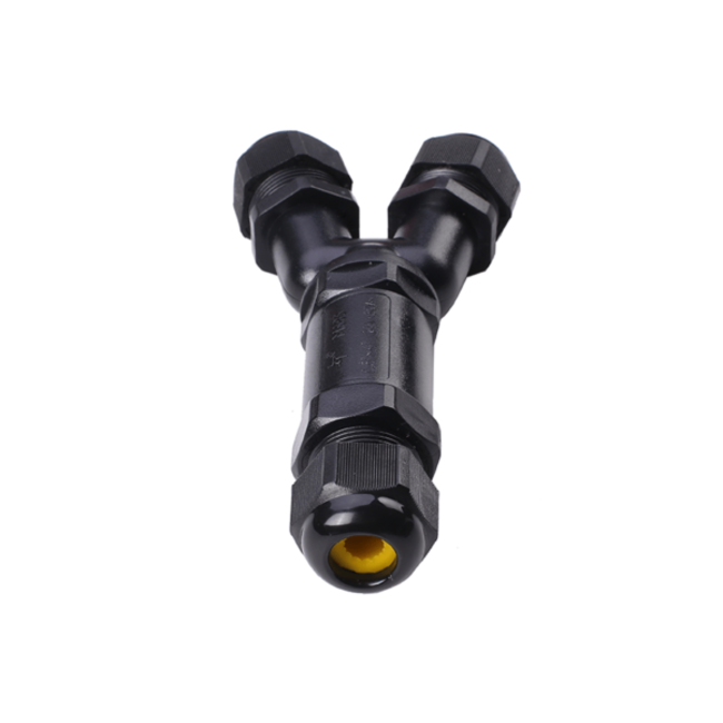 PURPL Conector en Y - 3 pines - Impermeable IP68 - Para Ø0,5 - 1 mm