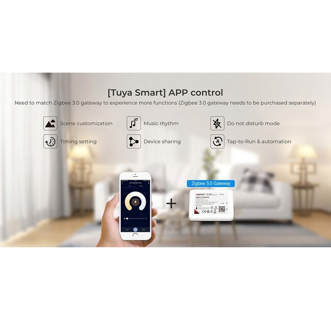 MiBoxer/Mi-Light Controlador de tira de LED 2 in 1 | Zigbee 3.0 + 2.4GHz | Blanco simple & CCT | FUT035Z+