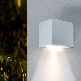 PURPL Aplique de Pared Cuadrado Blanco