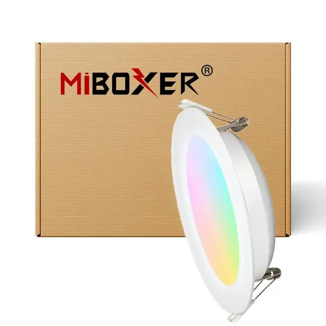 MiBoxer/Mi-Light Foco Downlight LED Redondo Blanco Empotrable FUT068 - 6W - ø120mm - RGB+CCT - IP44