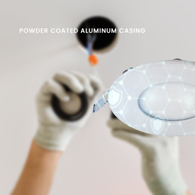 PURPL Foco Downlight LED Empotrable Redondo - Blanco - ø85mm - 4000K Blanco Neutro - 3W