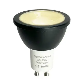 PURPL LED GU10 SPOT 5W Blanco Calido 2700K regulable | Negro