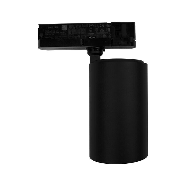 PURPL Faretto LED nero per binario a 3 fasi - COB 4000K bianco neutro - 40W - 5500lm - Nero - Driver Philips