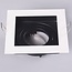 PURPL Reflector LED GU10 Blanco-Negro Incorporado Cuadrado IP20