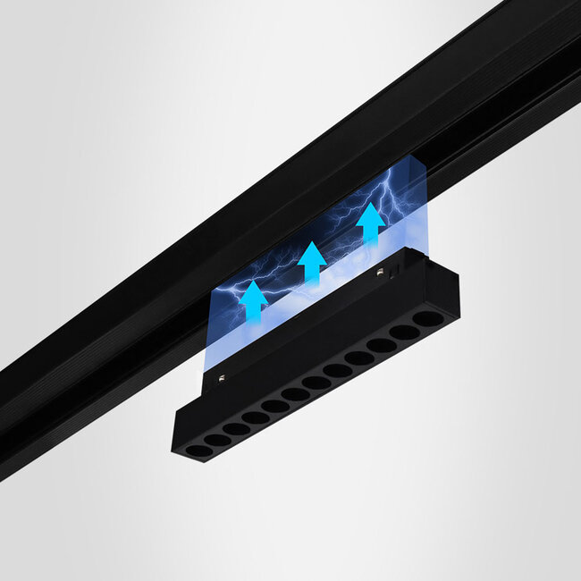 MiBoxer/Mi-Light Barra LED fija 12 puntos | Riel magnético 48V | RGB+CCT | 6W | 440 lm | Zigbee 3.0 | Regulable | Negro