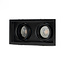 PURPL Foco LED empotrable doble | 2x GU10 incluidos | negro | Aluminio | Rectangular | Orientable | IP20