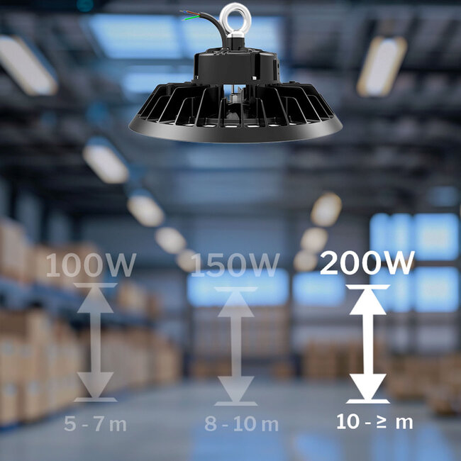 PURPL High Bay LED - 200W - 32.000 lm - 160 lm/W - 6000K - IP65 - IK09 - Regulable - Sin parpadeo - Driver Philips