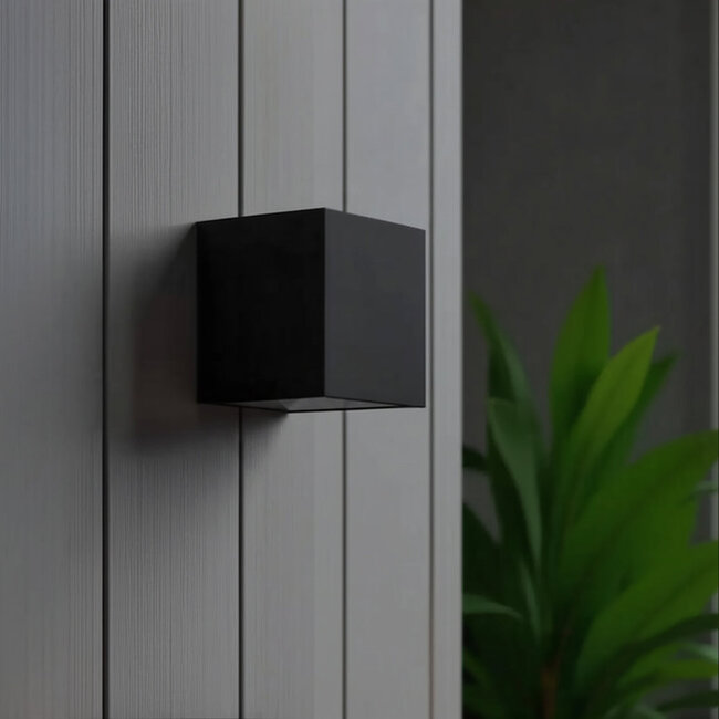 PURPL Luz de pared cuadrada LED COB Negro