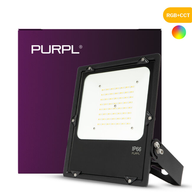 PURPL Proyector LED | 50W | 5450 lm | RGB+CCT | 2.4 GHz | IP66 | IK08 | Regulable | FUTT02