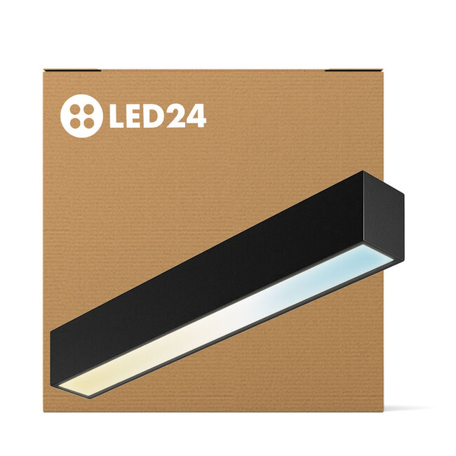 LED24 Suspensión lineal LED 3CT Negra | 120 cm | 25W/30W/40W