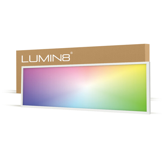 PURPL Panel LED Retroiluminado | 30x120 | RGB+CCT (2800K-6500K) | Regulable | 36W | 100 lm/W | UGR<22 | IP40 | Sin parpadeo