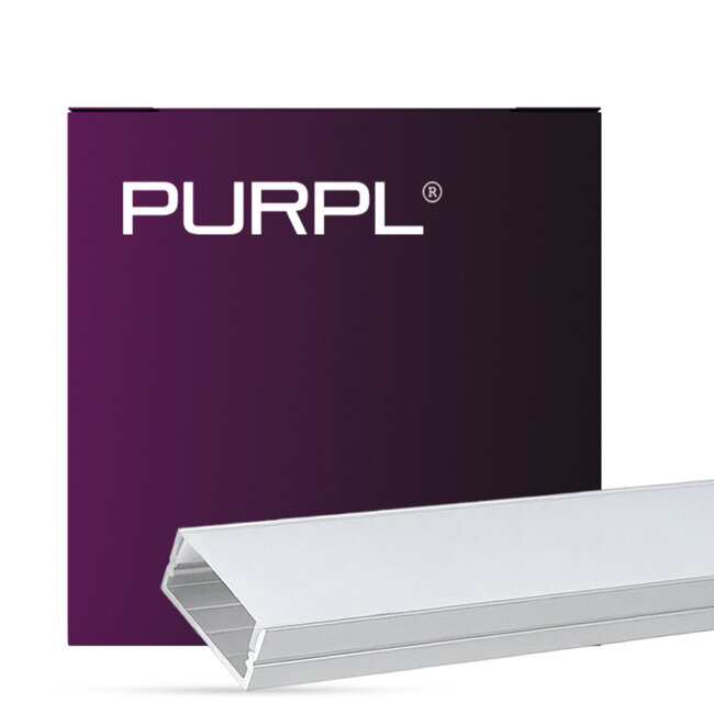 PURPL Perfil tira LED Aluminio 1,5m | 23x10mm | Perfil empotrado