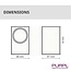 PURPL Luz LED GU10 de doble pared cuadrada negra/blanca