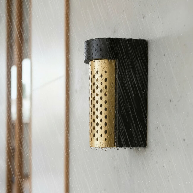 PURPL Aplique de Pared LED Cilindro | CCT | Rejilla Metálica Cobre