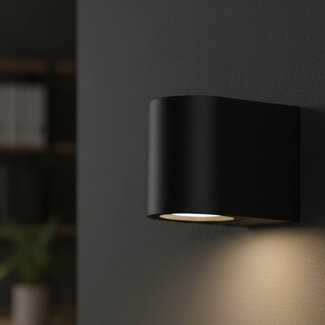 PURPL Lámpara de pared LED GU10 en forma de D Negro