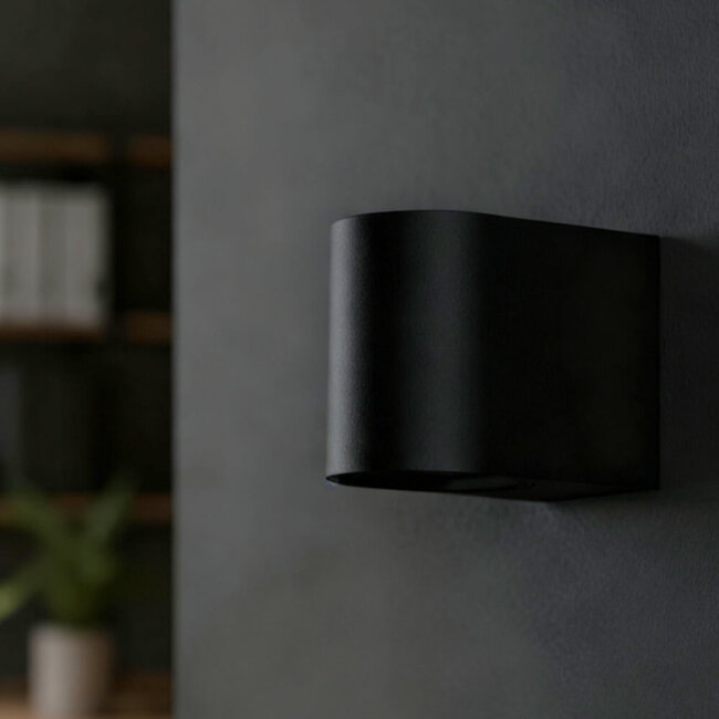 PURPL Lámpara de pared LED GU10 en forma de D Negro