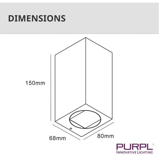 PURPL PURPL Aplique Doble LED GU10 IP44 Blanco