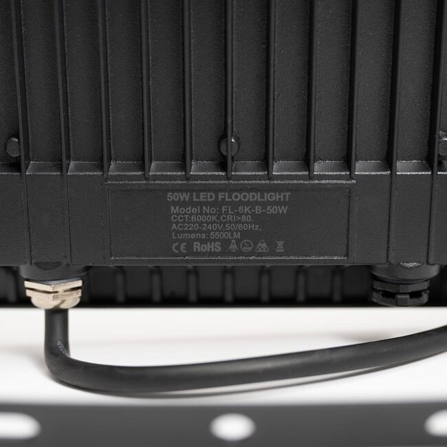 PURPL Projector LED | 50W | 4500 lm | 6000K Luz fría | IP65 | IK07 | Negro