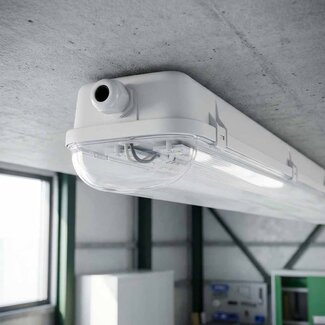 LED24 Luminaria LED prueba de humedad con canal de cable | 4000K + 6000K | 40W | IP65 | 80°