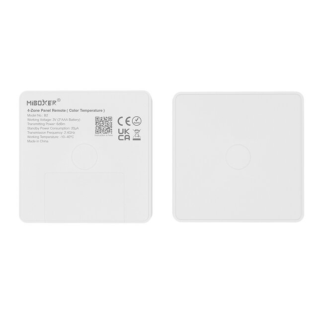 MiBoxer/Mi-Light LED Wall Controller CCT & Dim Function | 4-Zone | Magnetic
