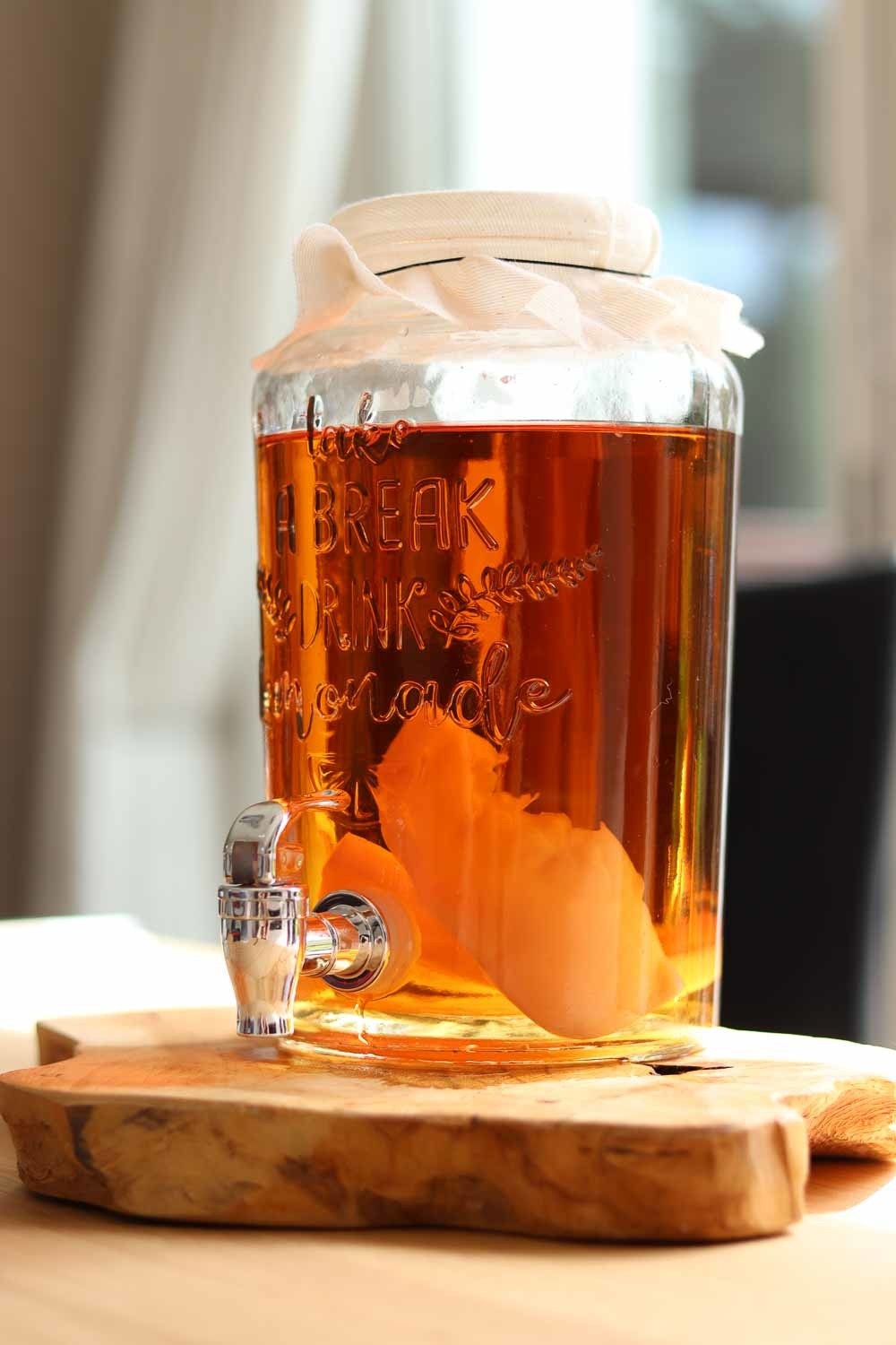 Glazen 3 liter kombuchapot met aftapkraan