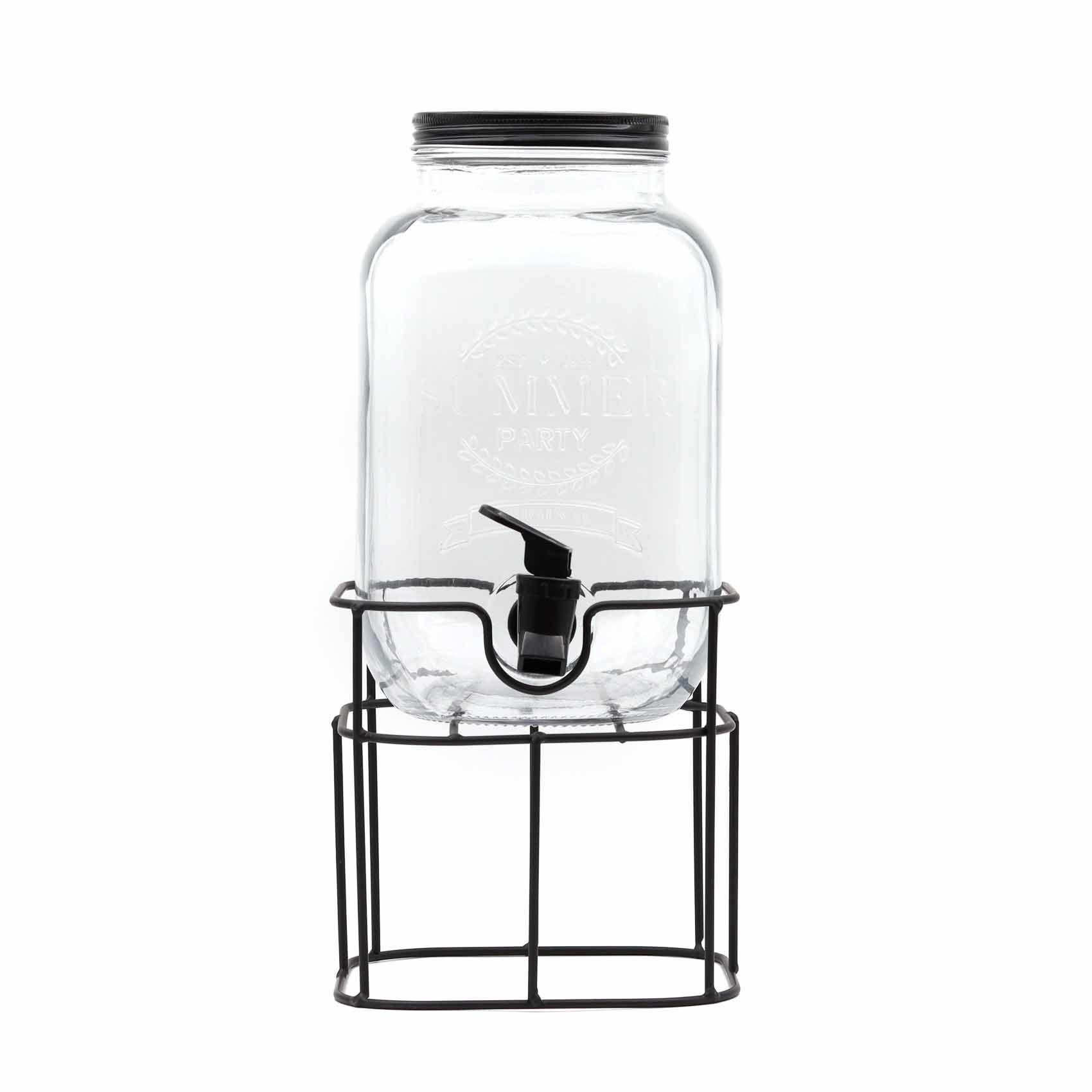 Glazen 4 liter kombuchapot op standaard