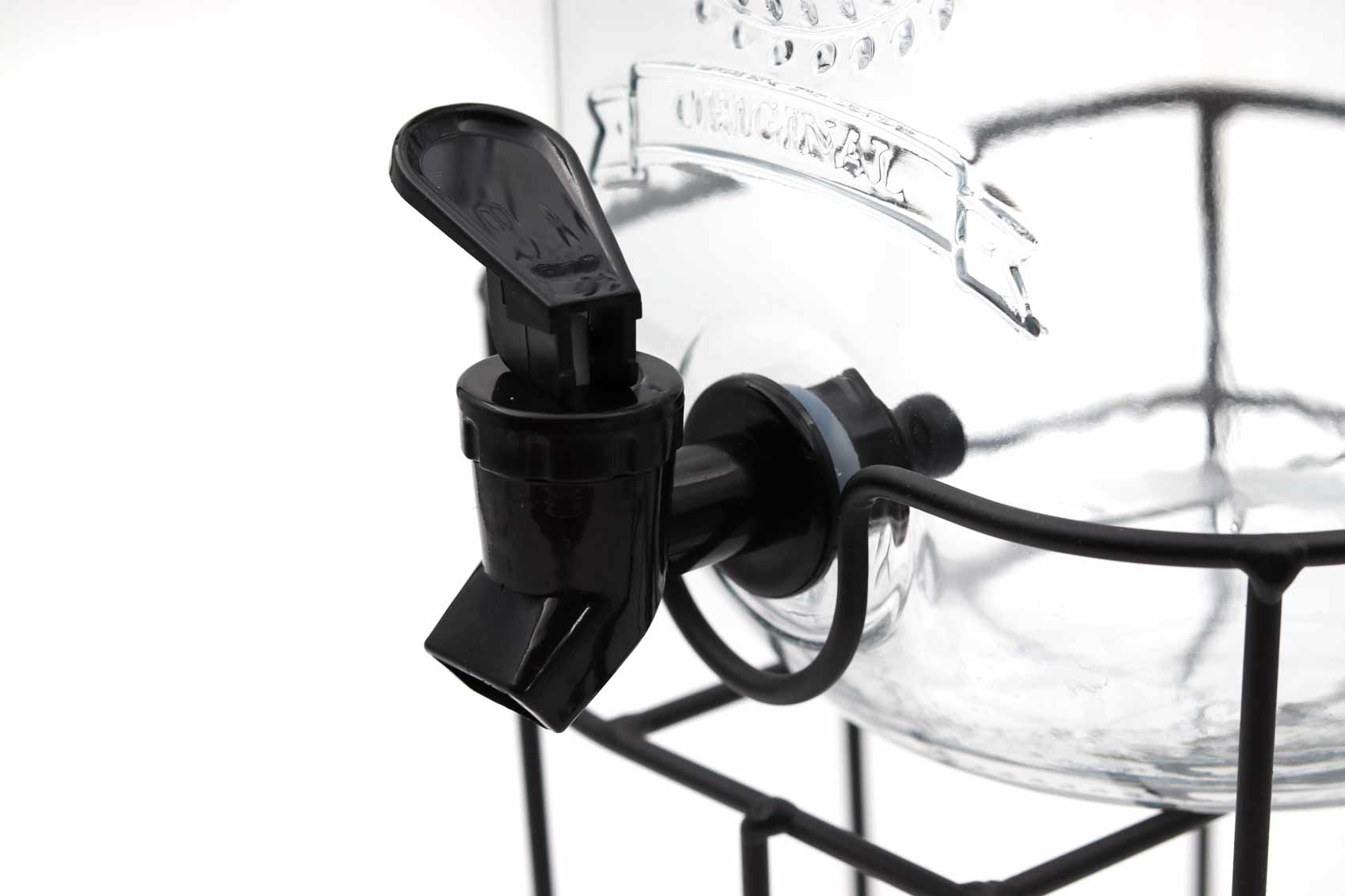 Glazen 4 liter kombuchapot op standaard