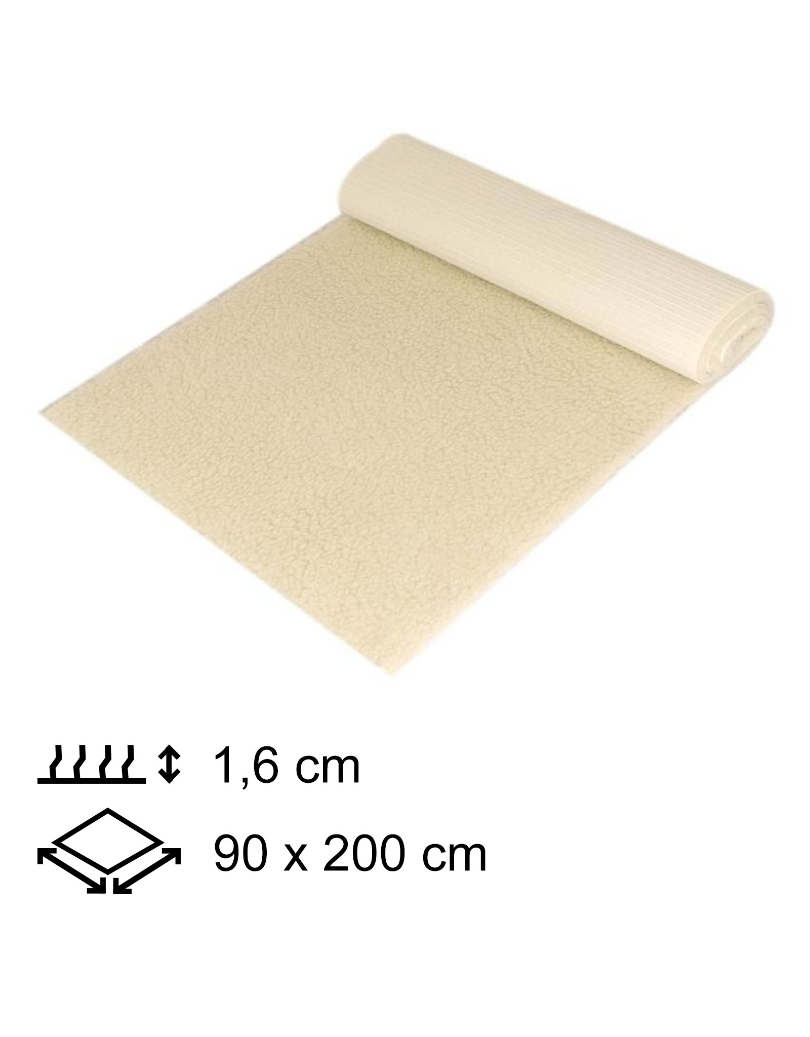 Yogamat Schapenwol 90x200x1,6cm