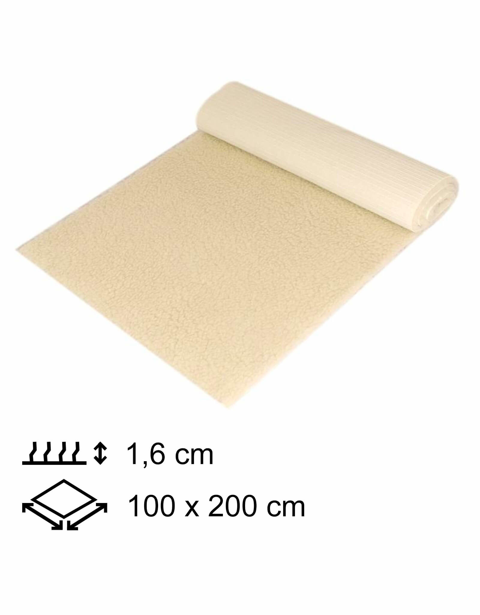 Yogamat Schapenwol 100x200x1,6cm