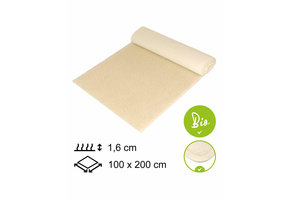 Yogamat Schapenwol BIO 100x200x1,6cm - met bies