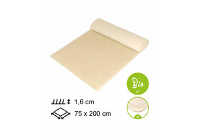 Yogamat Schapenwol BIO 75x200x1,6cm - met bies