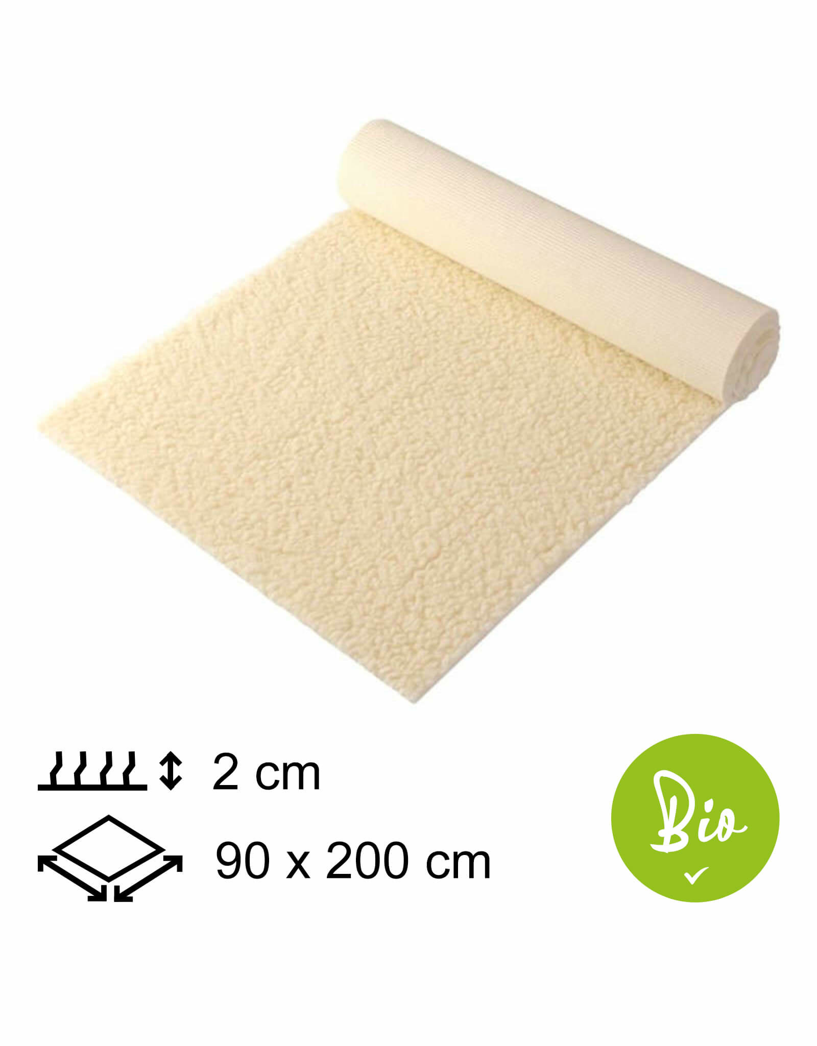 Yogamat Schapenwol BIO 90x200x2cm
