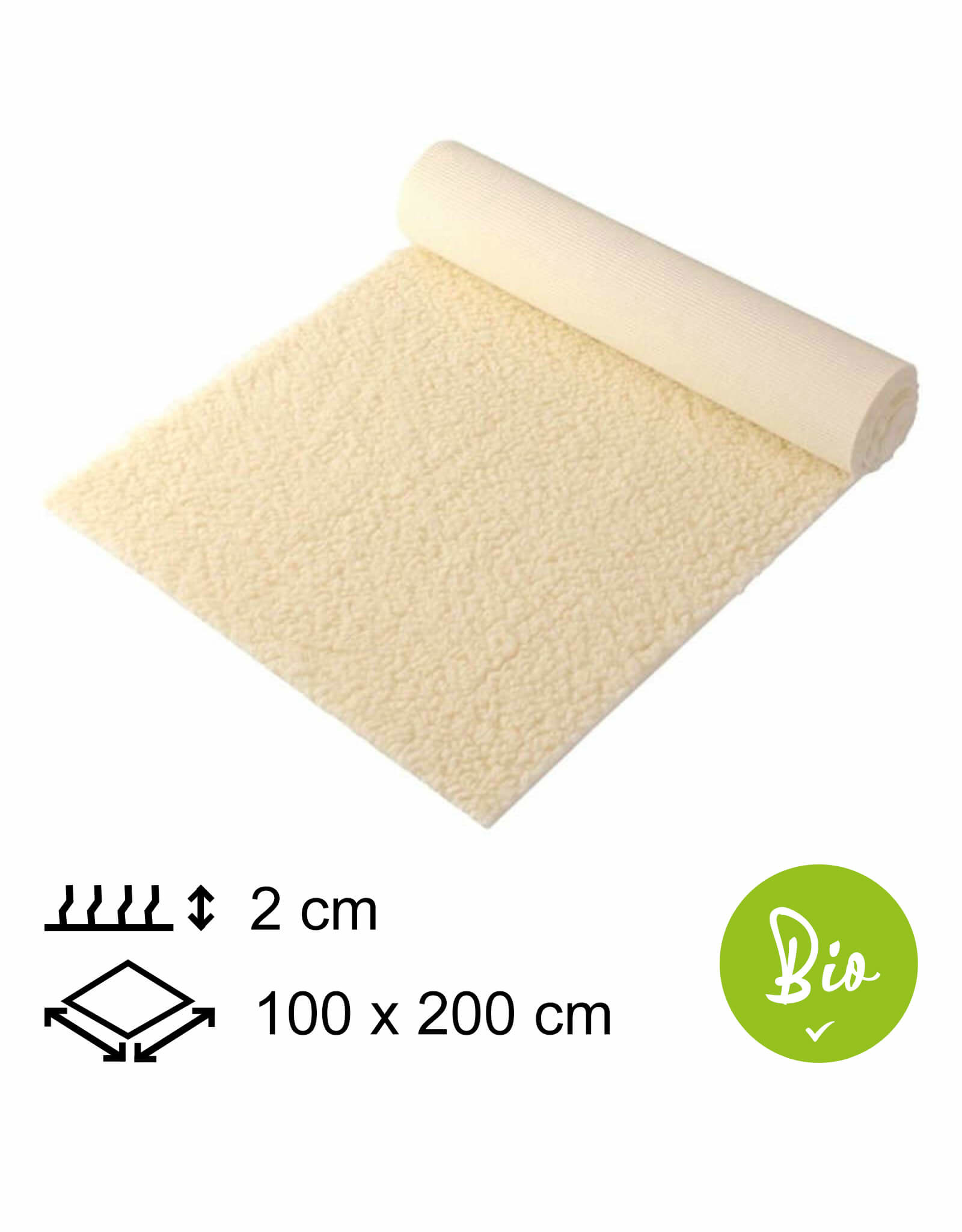 Yogamat Schapenwol BIO 100x200x2cm