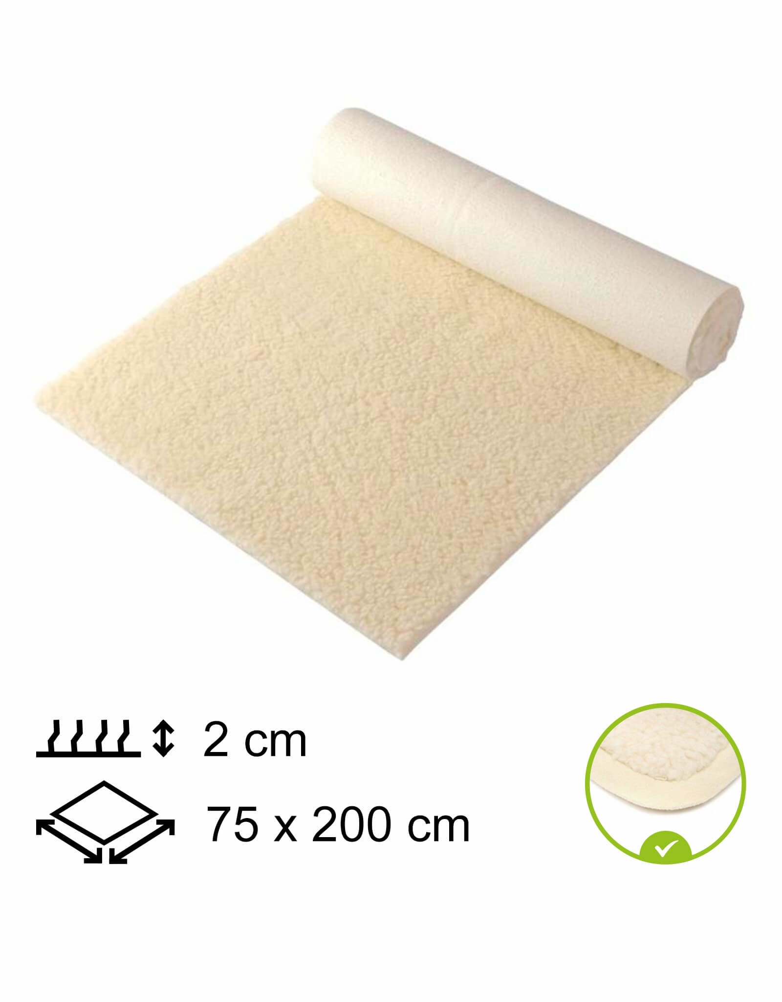 Yogamat Premium 75x200x2cm - met bies
