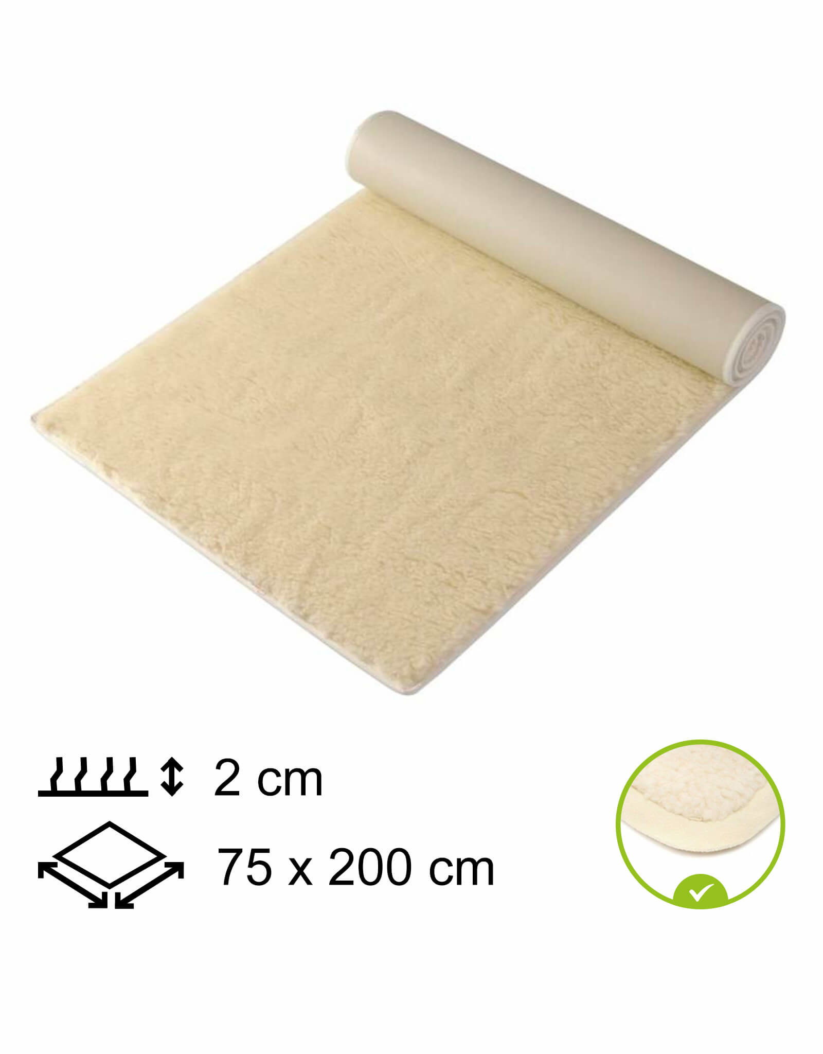 Yogamat Outdoor 75x200x2cm - met bies