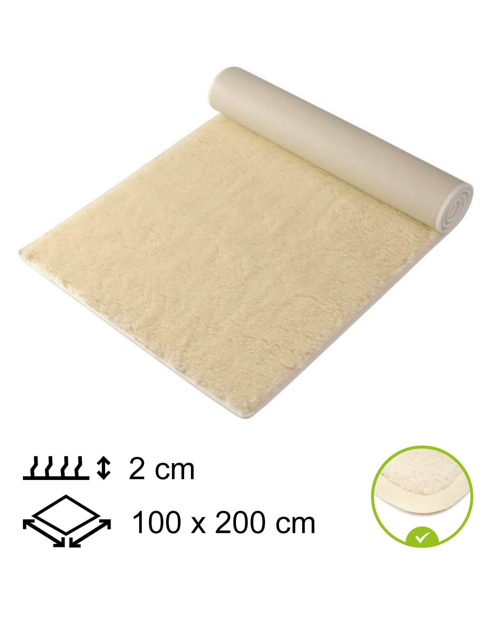 Yogamat Outdoor 100x200x2cm - met bies